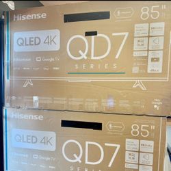 85 Tv Hisense Smart 4K HDTV $55 down on financing free delivery six month warranty
