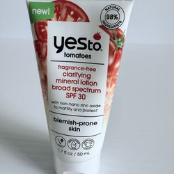 Yes To Tomatoes Clarifying Mineral Lotion SPF 30 Fragrance-Free Mattify Protect