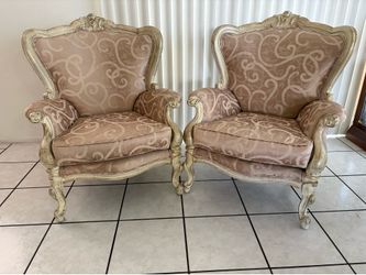Wing back style chairs (Set)