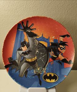 Vintage 1998 The New Adventures Of Batman & Robin Zak Plate - Fair Condition