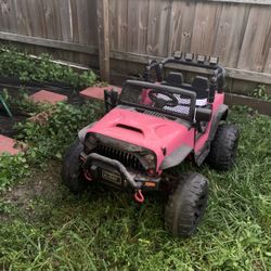 Pink Power Wheels Jeep