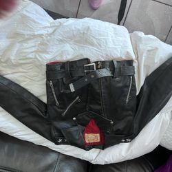 kids biker leather jacket size 7 8