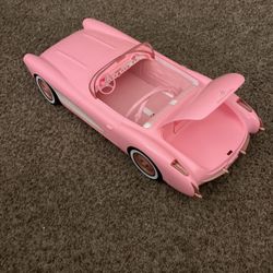 The Hot Wheels RC Barbie The Movie Barbie Corvette is a remote-control 1956 Corvette Stingray that is based on the one in Barbie The Movie. It can hol