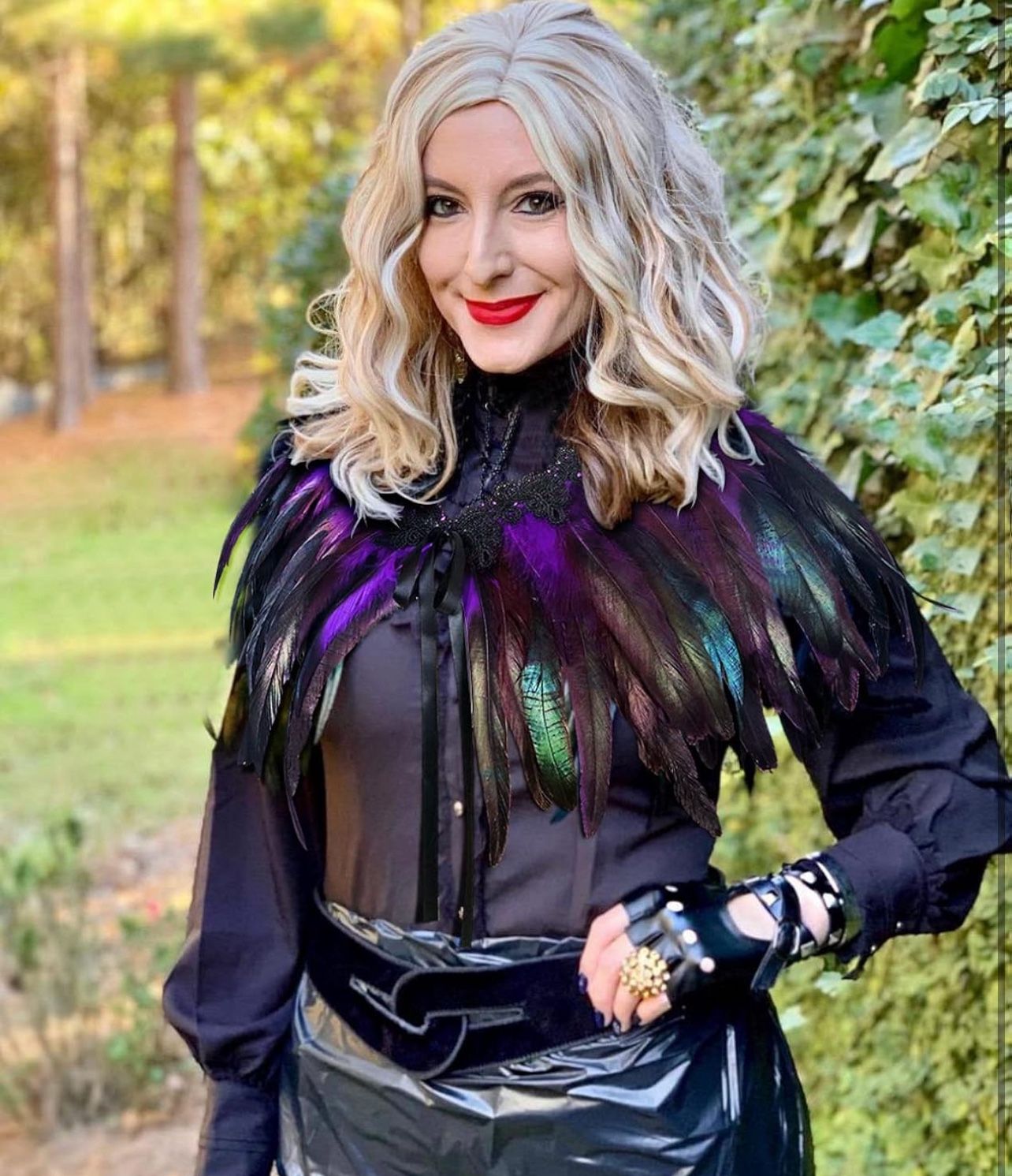 Black Natural Feather Shawl Cape Gothic Feather Shrug Poncho Collar Halloween Cosplay Costume