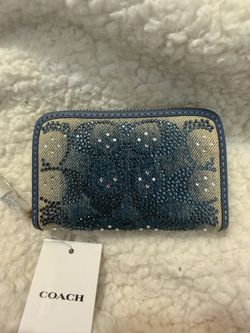 Coach crystal denim