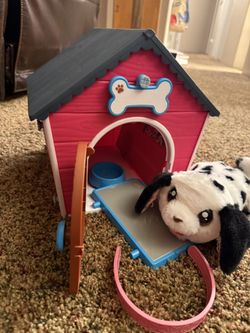 Little Alive Pet Dog With House