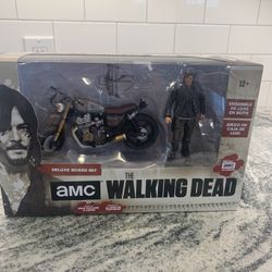 The Walking Dead AMC Daryl Dixon With Custom Bike Deluxe Boxed Action Figure Set