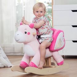 Plush Unicorn Rocking Horse