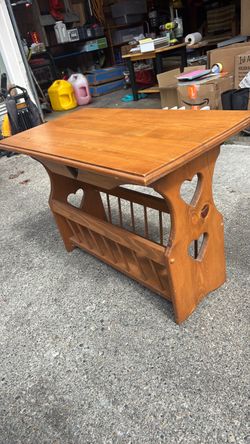 Handmade solid wood table for nursery