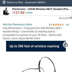 Plantronics Wireless Headset System
