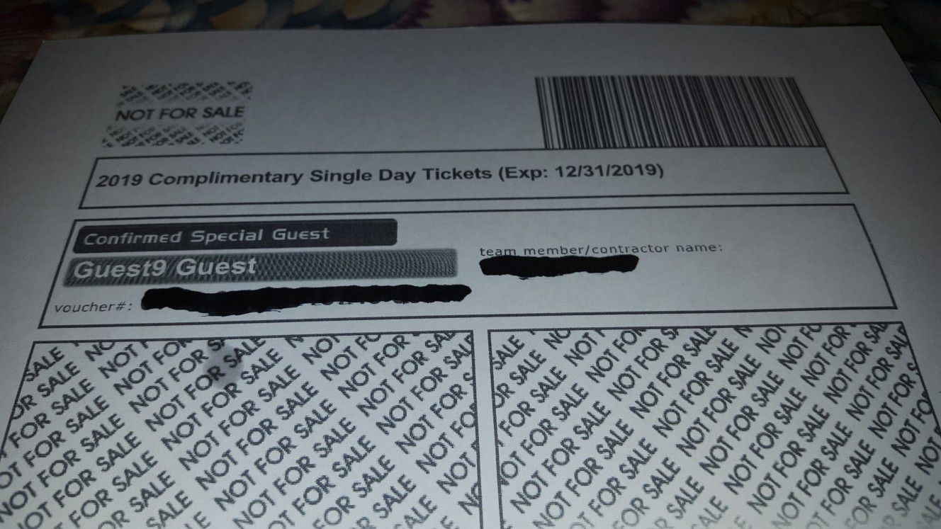 Busch Gardens: 6 single day complimentary tickets.