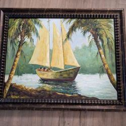 Sailboat, Santa Barbara By Frederick Pawla