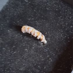 Sterling Silver 2 Tone Diamond Chip Ladies Ring Size 9.5/10