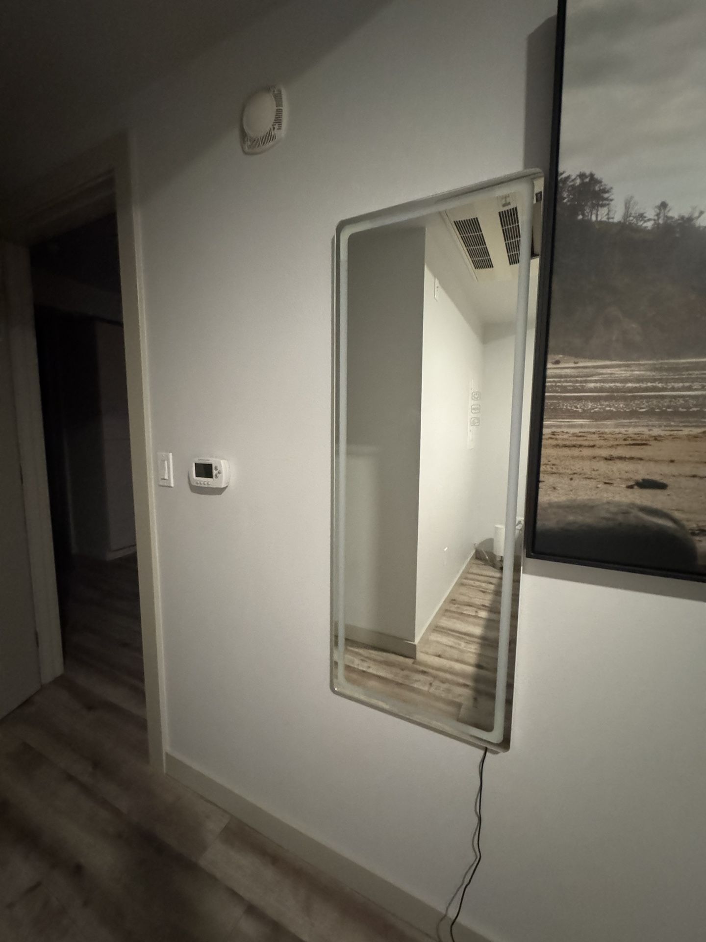 63" x 18" RGB LED Mirror, Full Length Floor Mirror with Lights, Free Standing & Wall Mount Mirror
