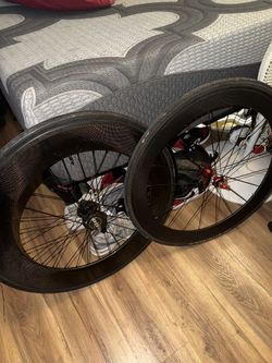 Rear Glossy 88 Front 60mm Carbon Wheels 