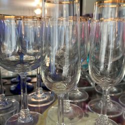 Gold Rim Glassware (12pc)