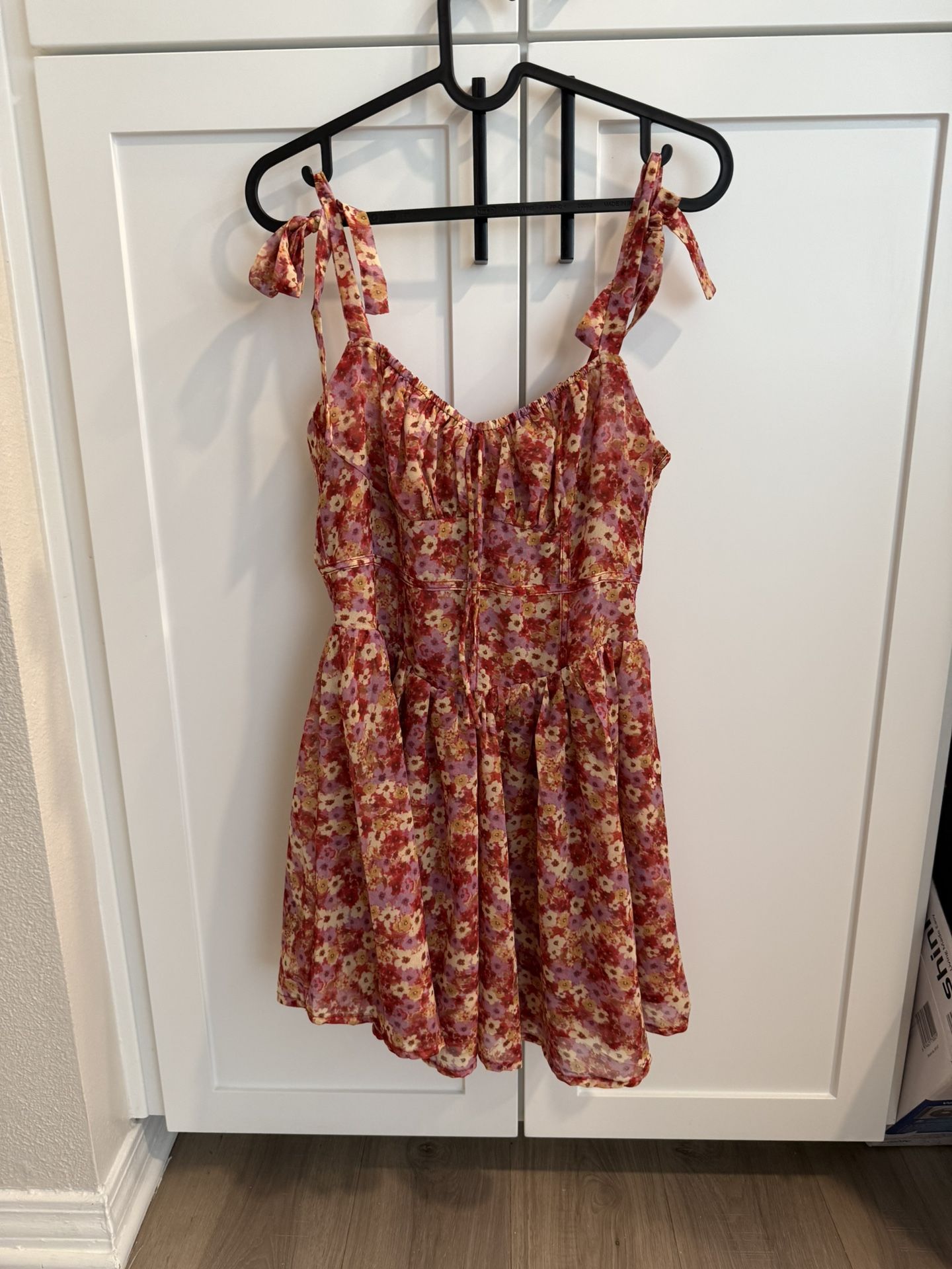 Red Flowers Dress - Small