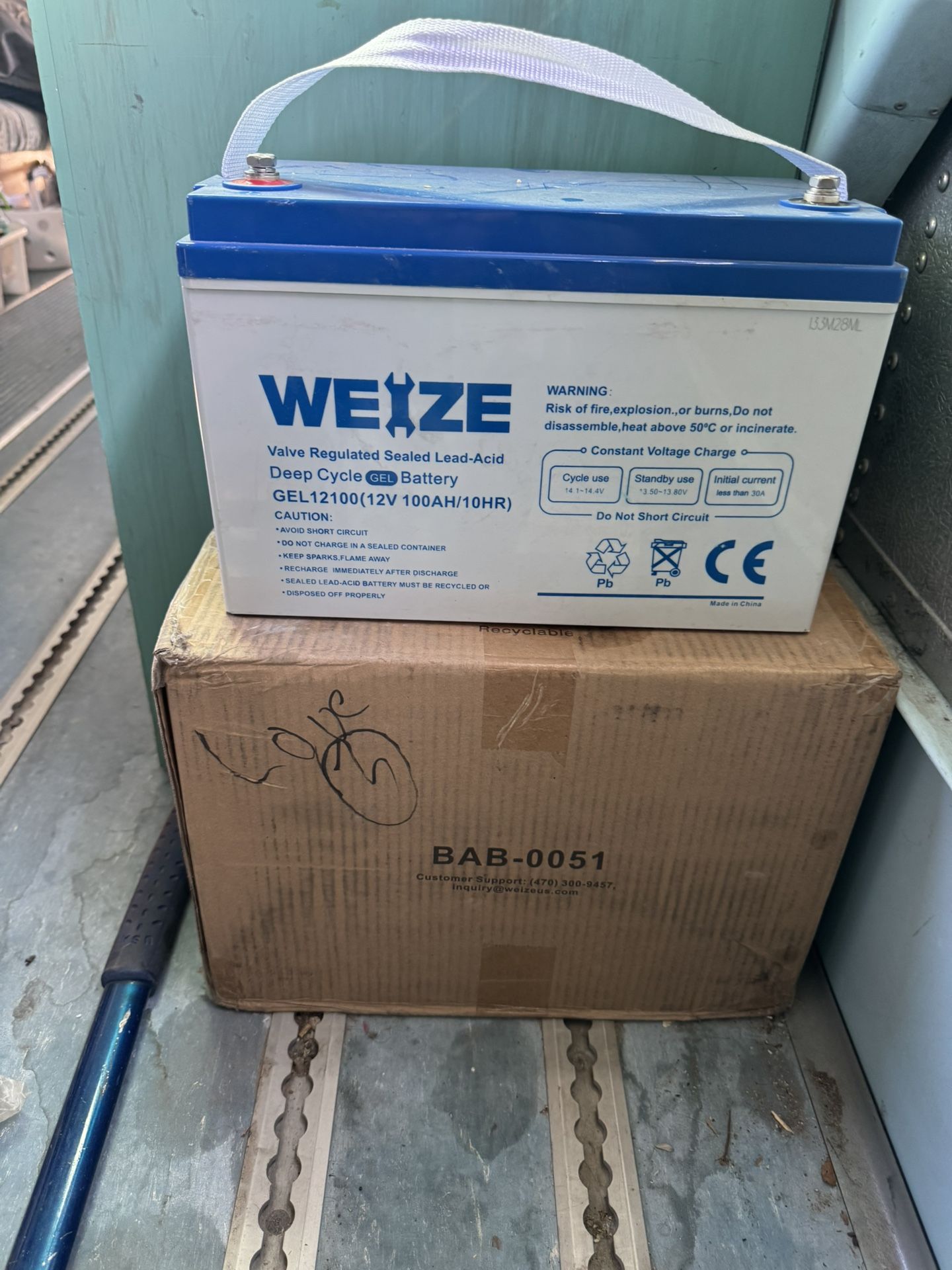 Two Weize 100 Amp Hour Batteries Brand New