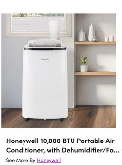 Honeywell 10,000 BTU Portable Air Conditioner, with Dehumidifier/Fan for up to 450 Sq. Ft., White See