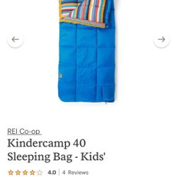 REI Kindercamp 40 kids sleeping bag- Used Once