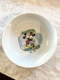 Mickey and Minnie Mouse ceramic bowl