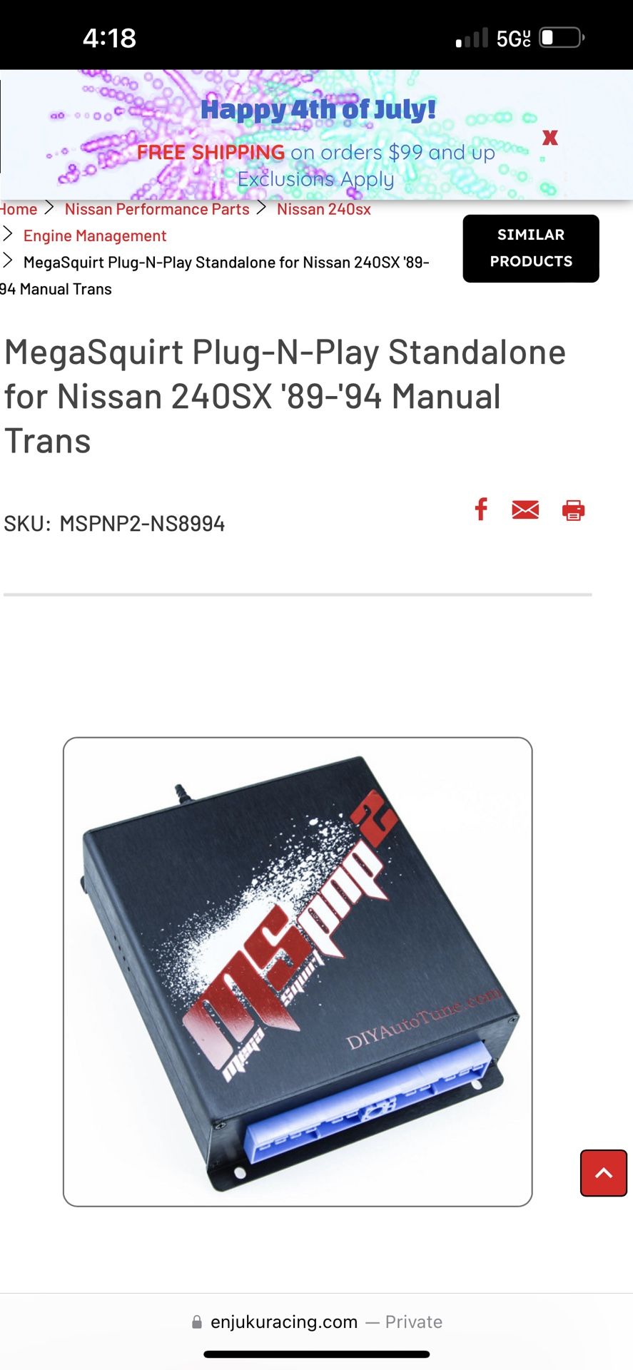 Megasquirt Standalone Ecu Sr20