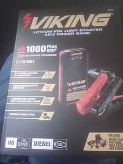 Viking 1000 peak amp. Jump starter