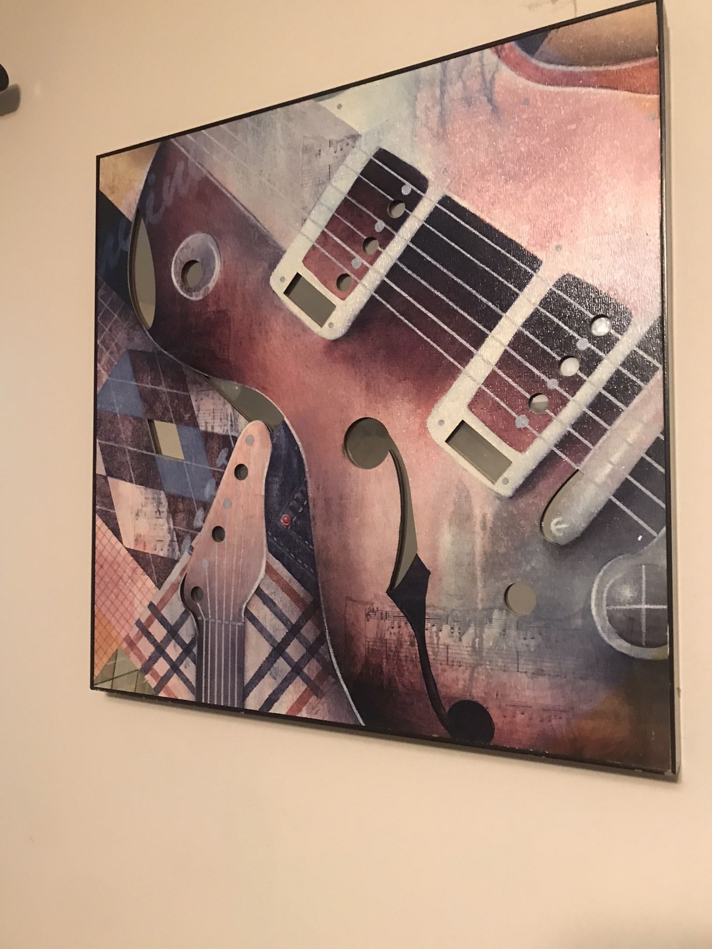 Gibson Les Paul Guitar Picture Wall Art 20x20 Mirror