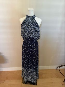 MSK Floral Halter Neck Maxi Dress M
