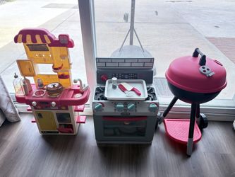 Kids Play Kitchen & BBQ Grill Bundle