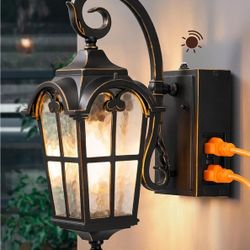 EDISHINE Dusk to Dawn Outdoor Wall Lights (Set Of 2)