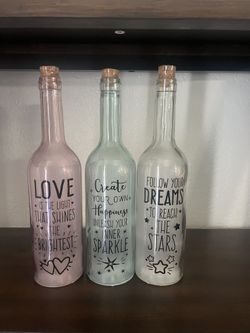 Decorative Lighted Bottles