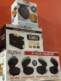 Mini Toaster And Waffle Machine 