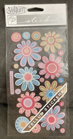 Vellum Flower Stickers New