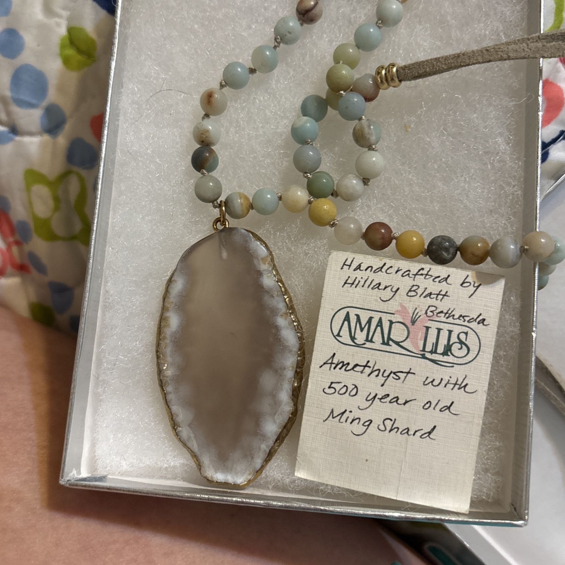 Necklace amethyst With 500yr Old Ming Shards