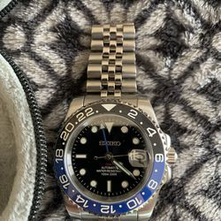$199 Seiko mod 40mm gmt automatic Watch