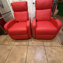 2 Massage Recliner Sofa Chairs