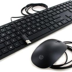 HP Lifestyle TPC-P001K 928923-001 USB Wired PC Black Keyboard with Mouse
