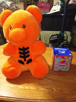 Halloween orange bear plush