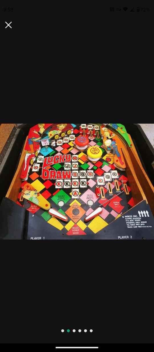 Two Identical Sit Down Pinball Machines