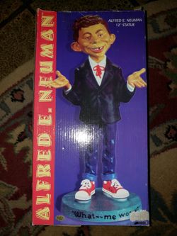 Vintage Alfred E. Neuman Mad Magazine 12” Statue, New in Box – Certified Mad