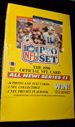 Factory-sealed 1990 Pro Set Series 2 Football Wax Box