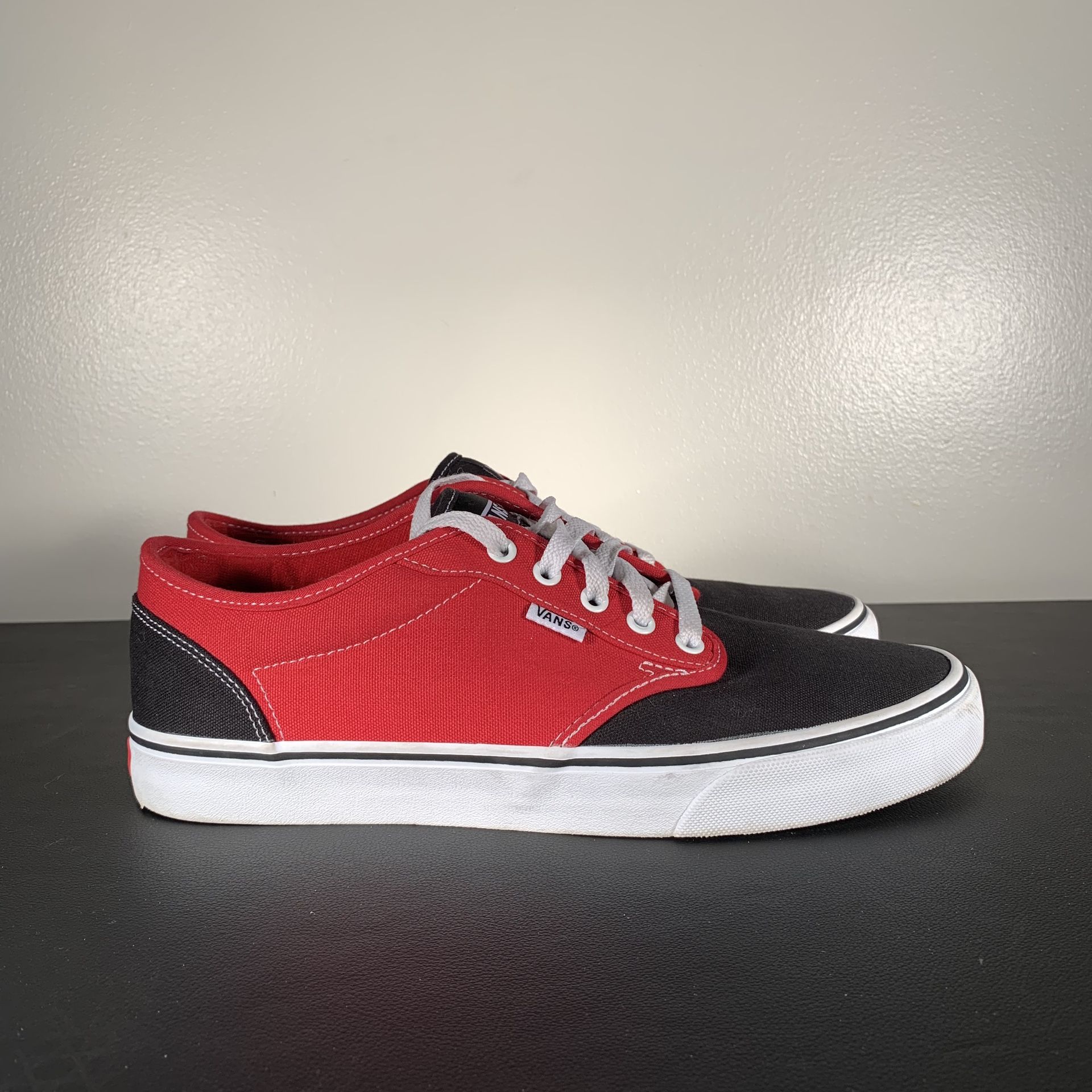 VANS Classic Low Top Red/Black Skate Shoes