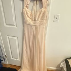Elegant Peach Evening Gown (M)