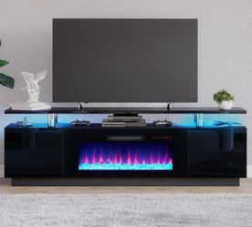 Tv stand with fireplace