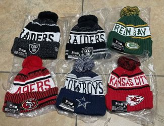 🔥🔥NFL Beanies Football  Raiders,Cowboys,49ers Etc..