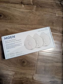 Moen White Flo Smart Water Leak Detector, Water Sensor Alarm for Home, 3-Pack, 920-005