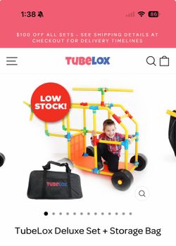 Tubelox Deluxe Building Kit with Storage bag