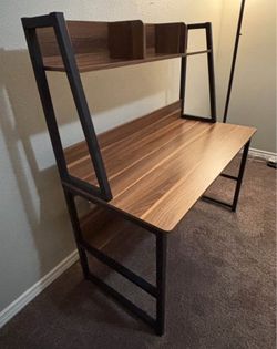 Desk With Extra Shelves