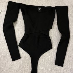 Black Sweater Bodysuit Windsor Size S